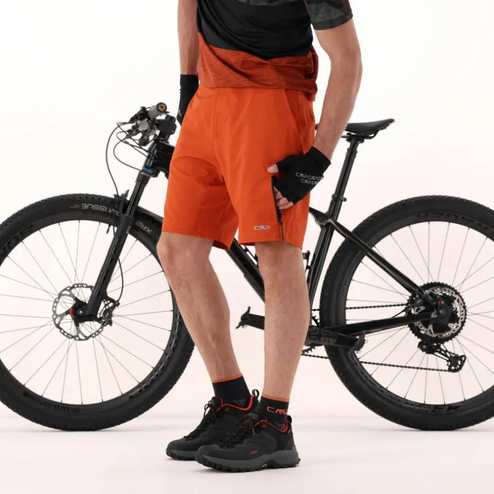 Bermuda con pantaloncino interno staccabile con fondello bike