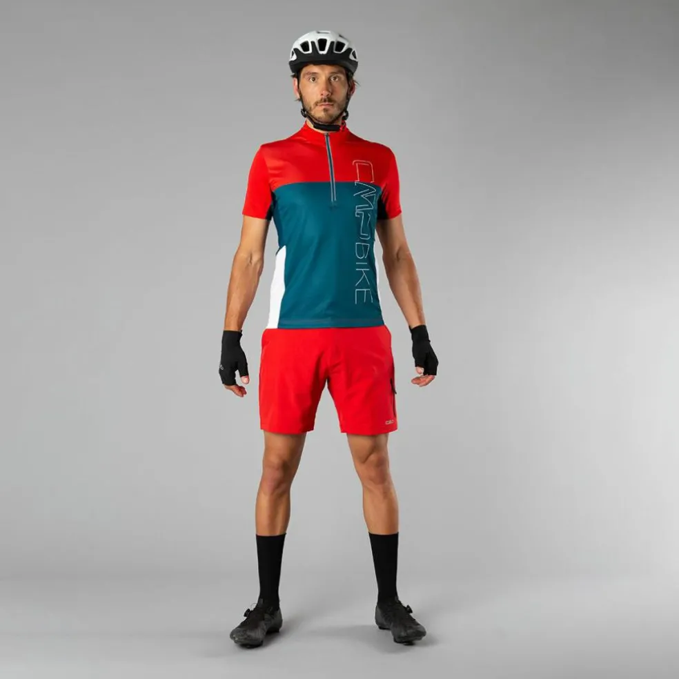 Bermuda con pantaloncino interno staccabile con fondello bike