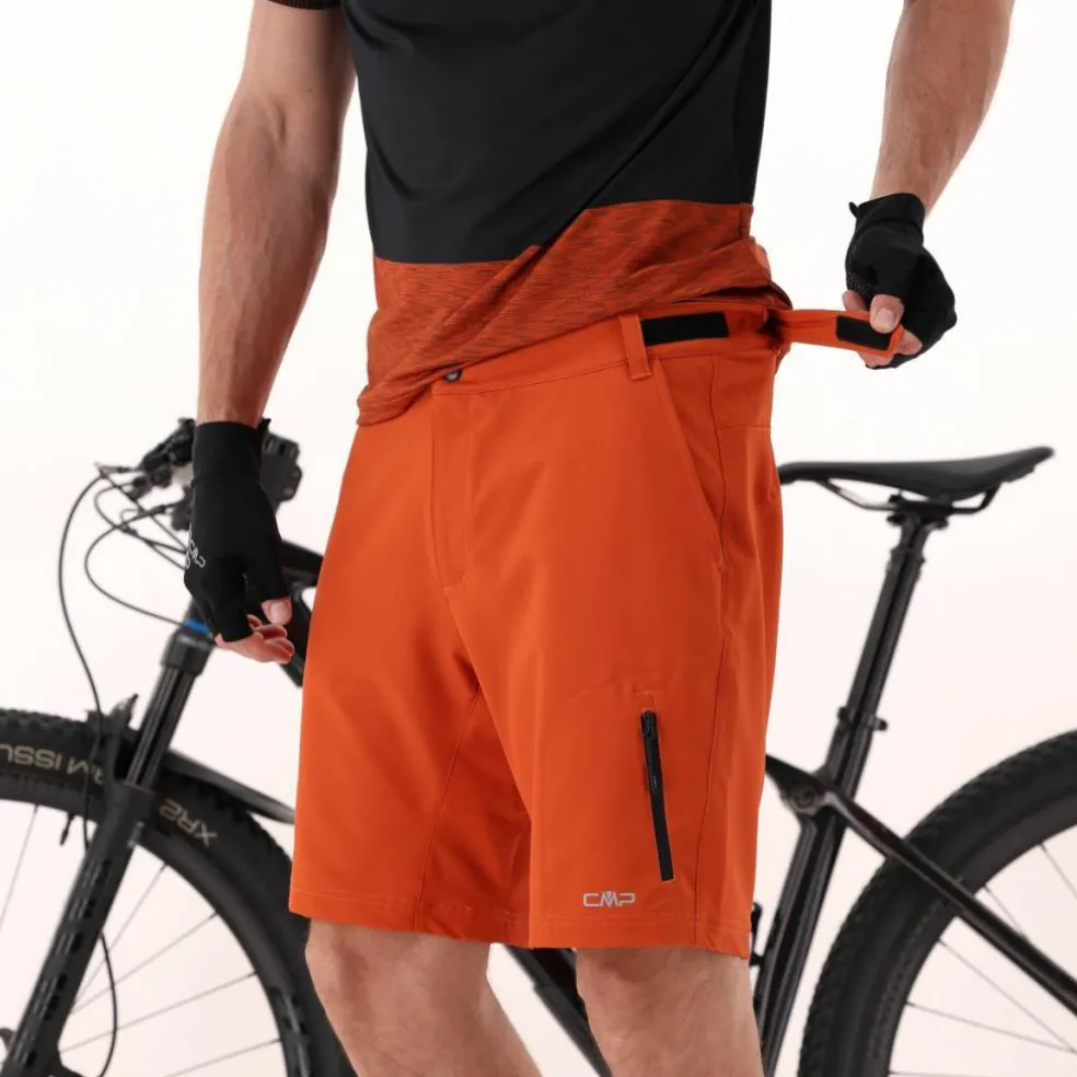 Bermuda con pantaloncino interno staccabile con fondello bike