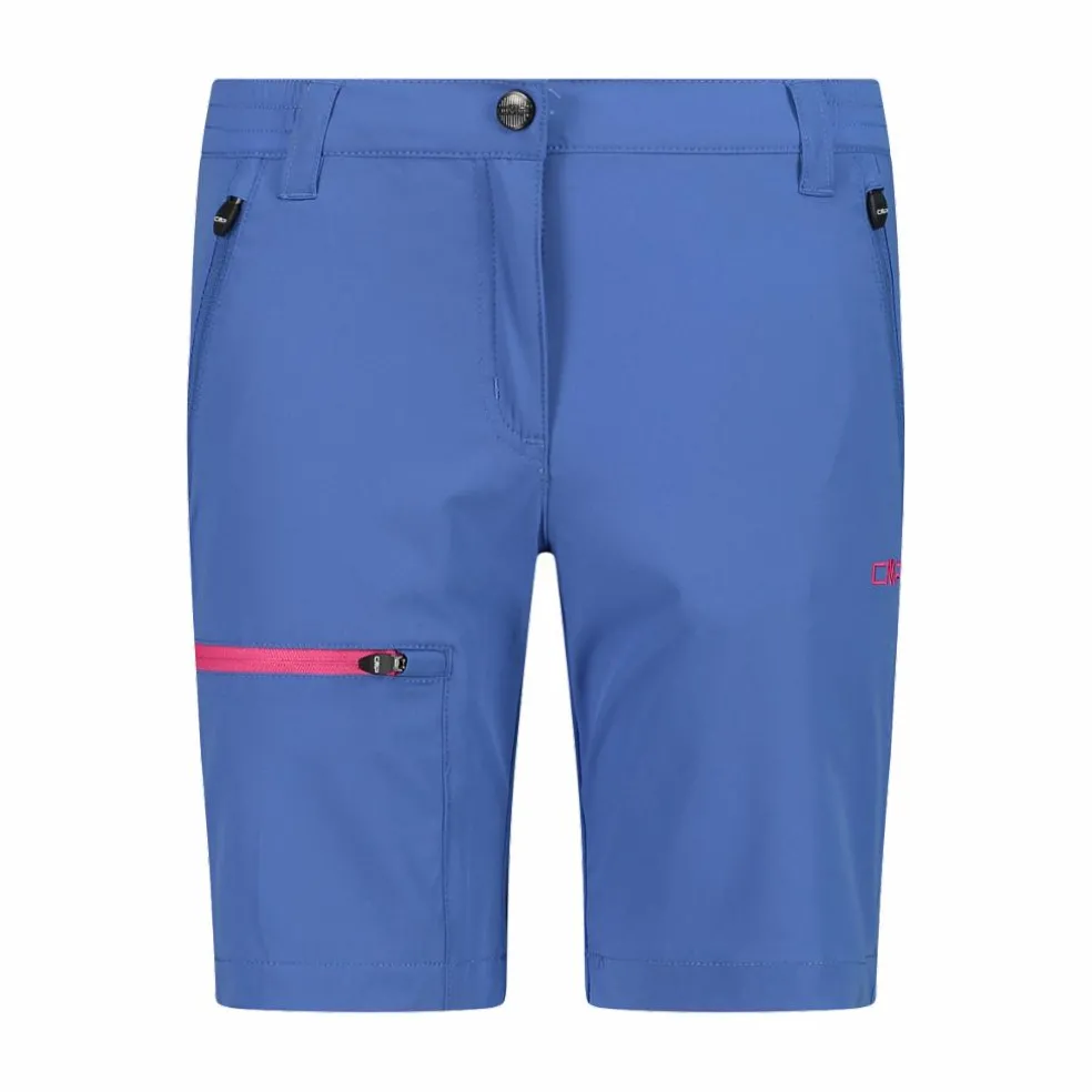 Bermuda stretch cargo con tasconi laterali da bambina