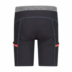 Bermuda trekking in poliestere leggero stretch da bambina