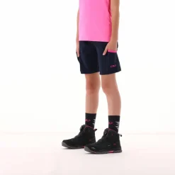 Bermuda trekking in poliestere leggero stretch da bambina