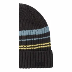 Berretto da uomo in maglia con interno in pile a righe