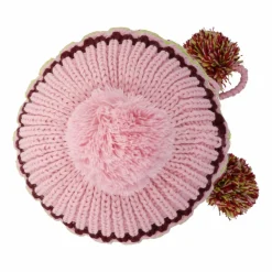Berretto in maglia da bambino con pon pon