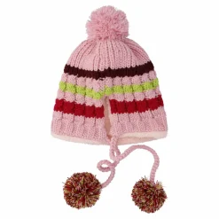 Berretto in maglia da bambino con pon pon