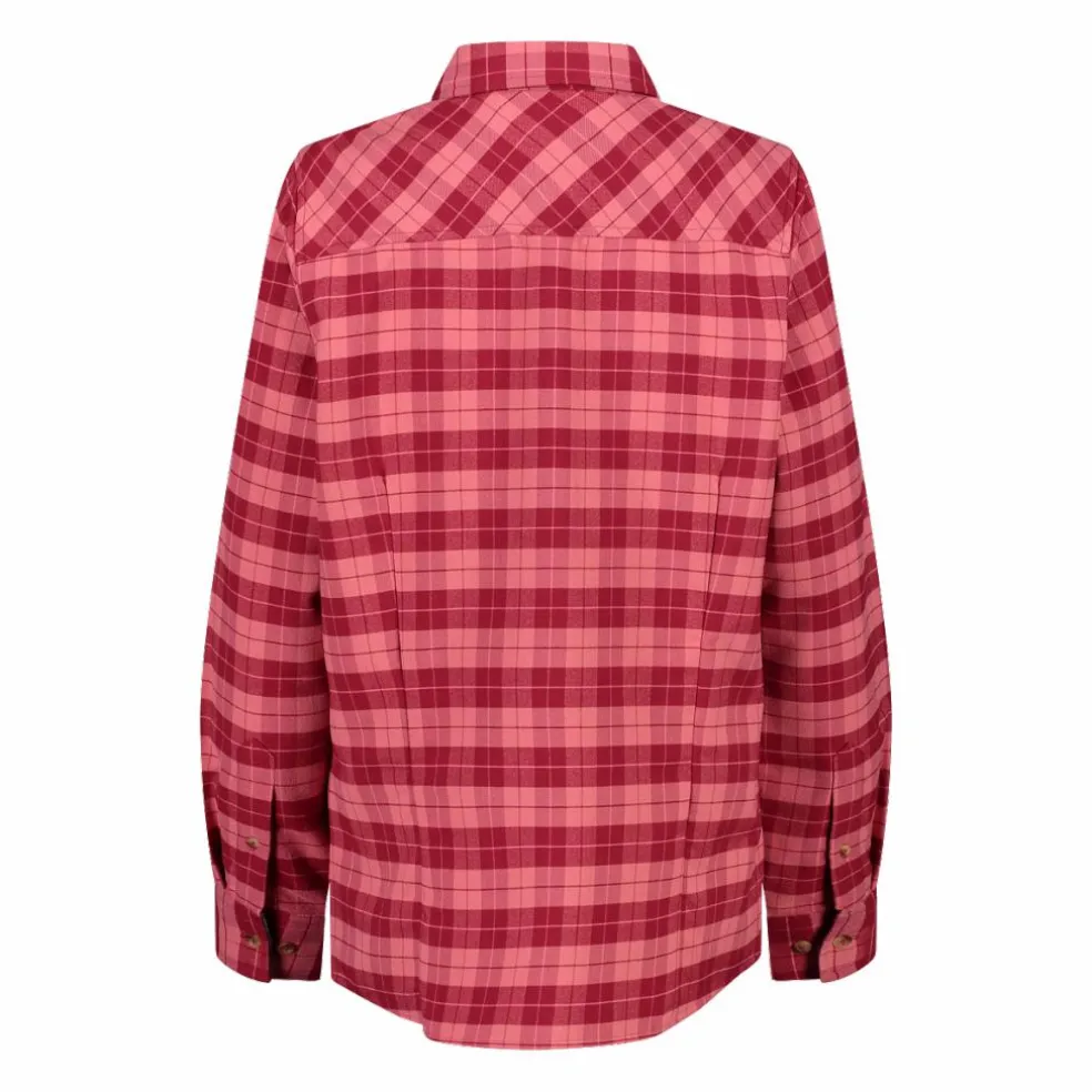 Camicia a manica lunga da donna in poliestere riciclato