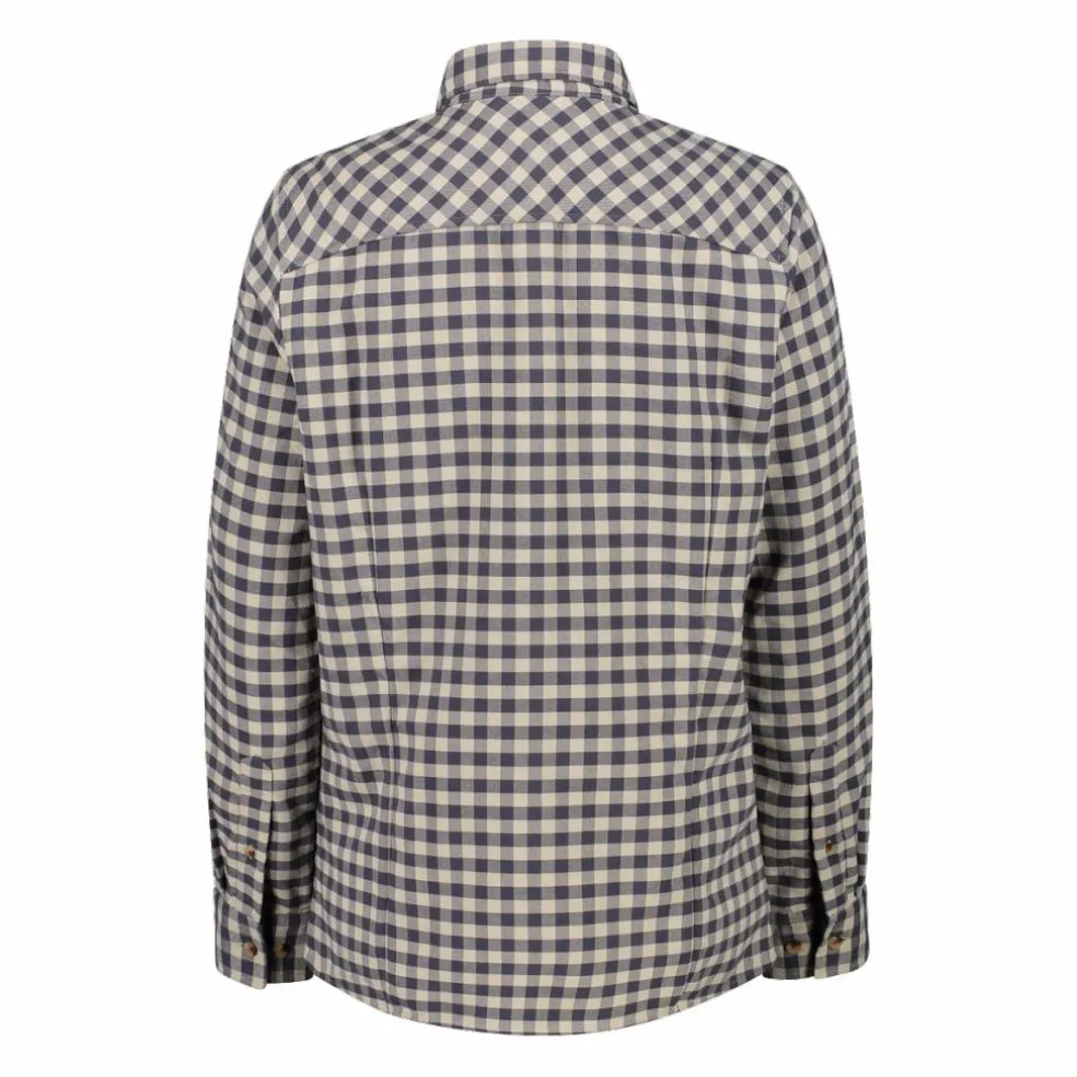 Camicia a manica lunga da donna in poliestere riciclato