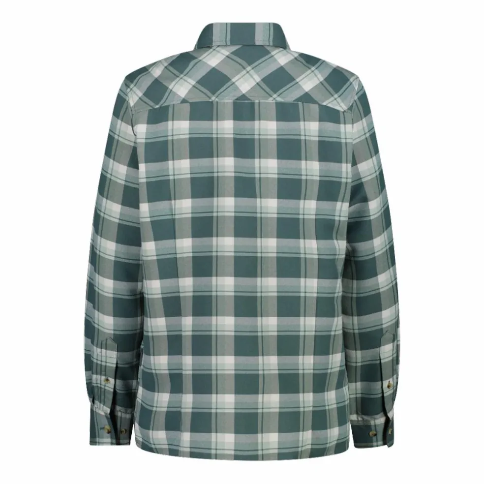 Camicia a manica lunga da donna in poliestere riciclato