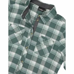 Camicia a manica lunga da donna in poliestere riciclato