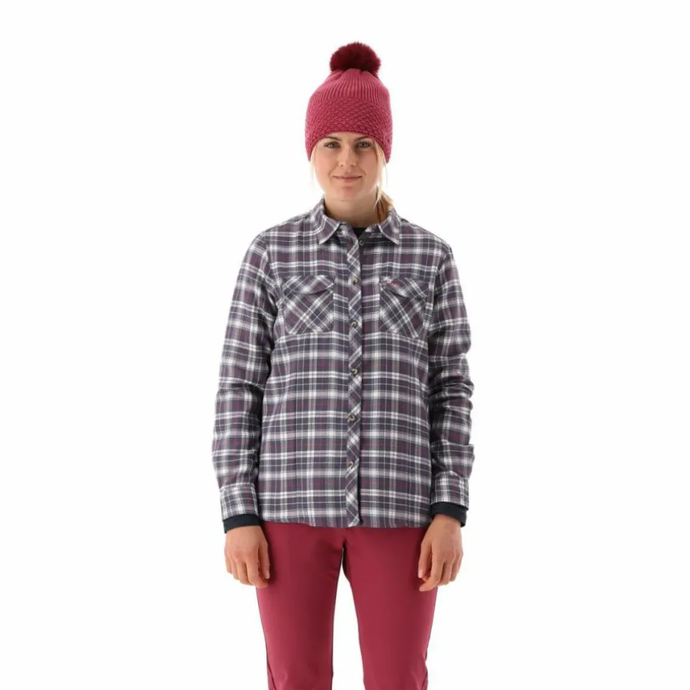 Camicia a manica lunga da donna in poliestere riciclato
