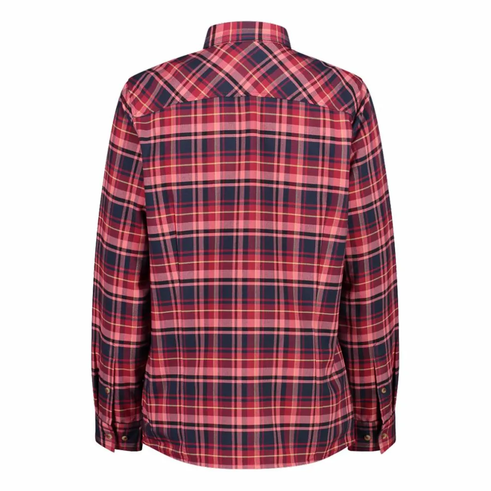 Camicia a manica lunga da donna in poliestere riciclato