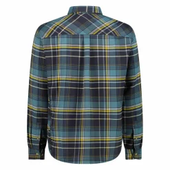 Camicia a manica lunga da uomo in poliestere riciclato