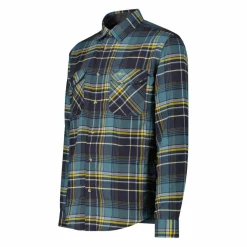 Camicia a manica lunga da uomo in poliestere riciclato