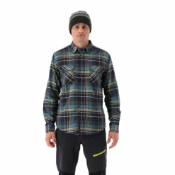 Camicia a manica lunga da uomo in poliestere riciclato