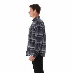 Camicia a manica lunga da uomo in poliestere riciclato