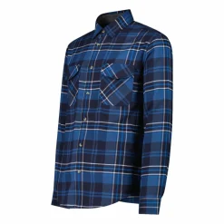 Camicia a manica lunga da uomo in poliestere riciclato