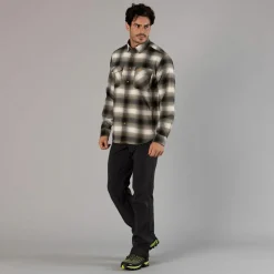 Camicia a manica lunga da uomo in poliestere riciclato