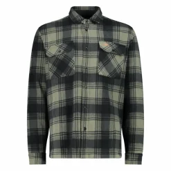 Camicia a manica lunga in pile stampato da uomo