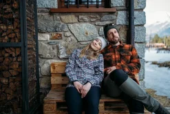 Camicia a manica lunga in pile stampato da uomo