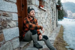 Camicia a manica lunga in pile stampato da uomo