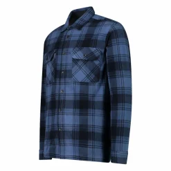 Camicia a manica lunga in pile stampato da uomo