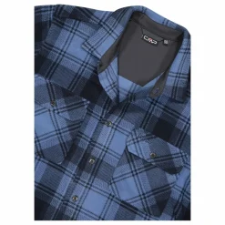Camicia a manica lunga in pile stampato da uomo