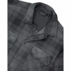 Camicia a manica lunga in pile stampato da uomo