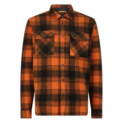 Camicia a manica lunga in pile stampato da uomo