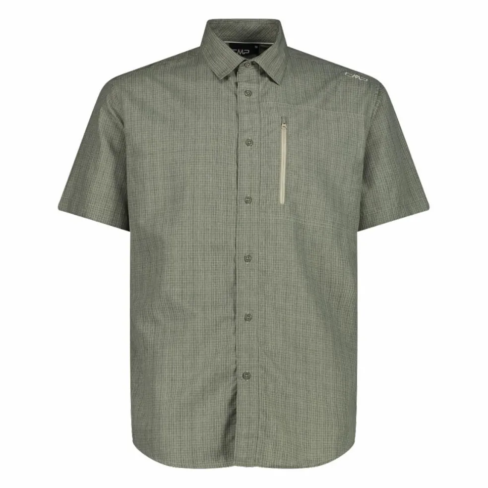Camicia a maniche corte con taschino da Uomo