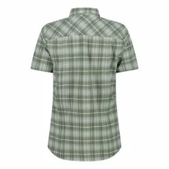 Camicia da donna a maniche corte con fantasia a quadri