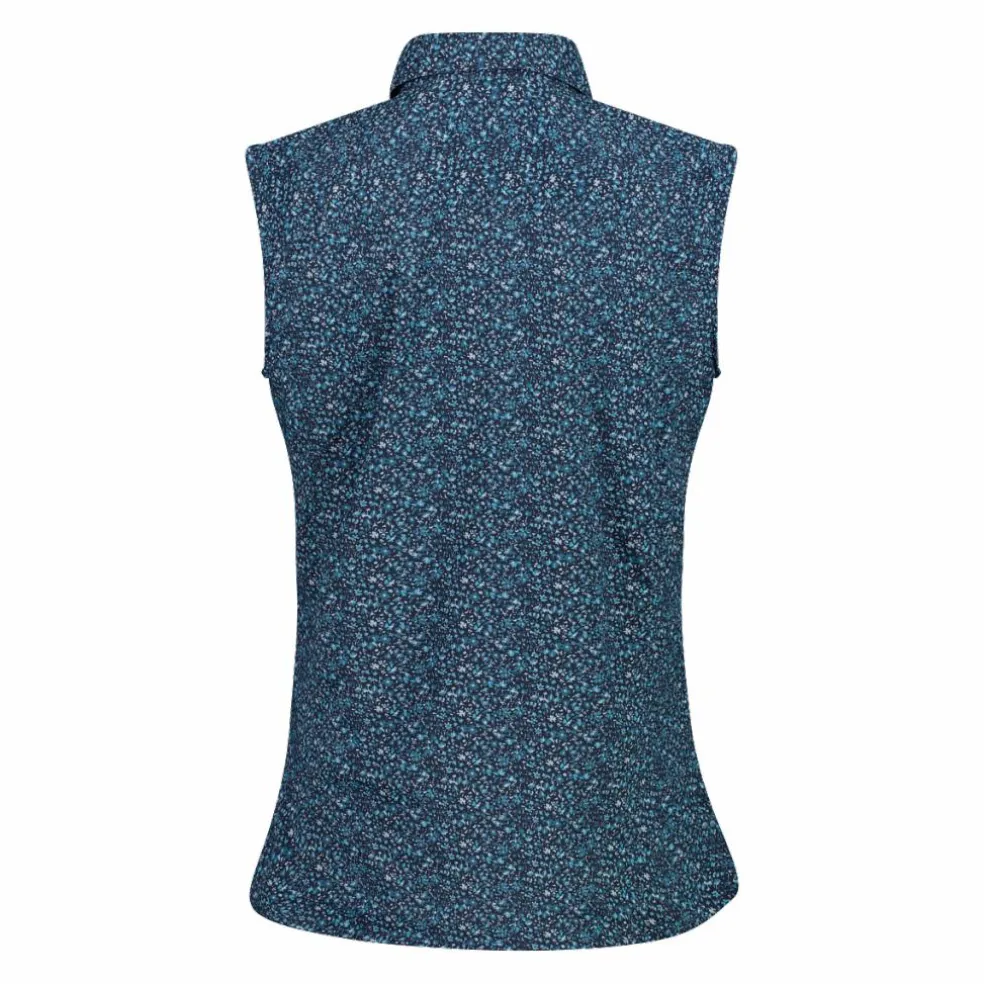 Camicia da donna senza maniche con fantasia floreale