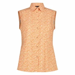 Camicia da donna senza maniche con fantasia floreale