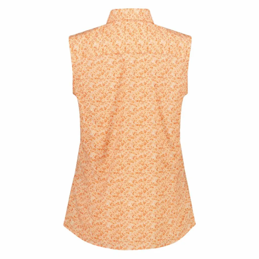 Camicia da donna senza maniche con fantasia floreale