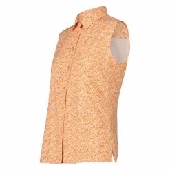 Camicia da donna senza maniche con fantasia floreale