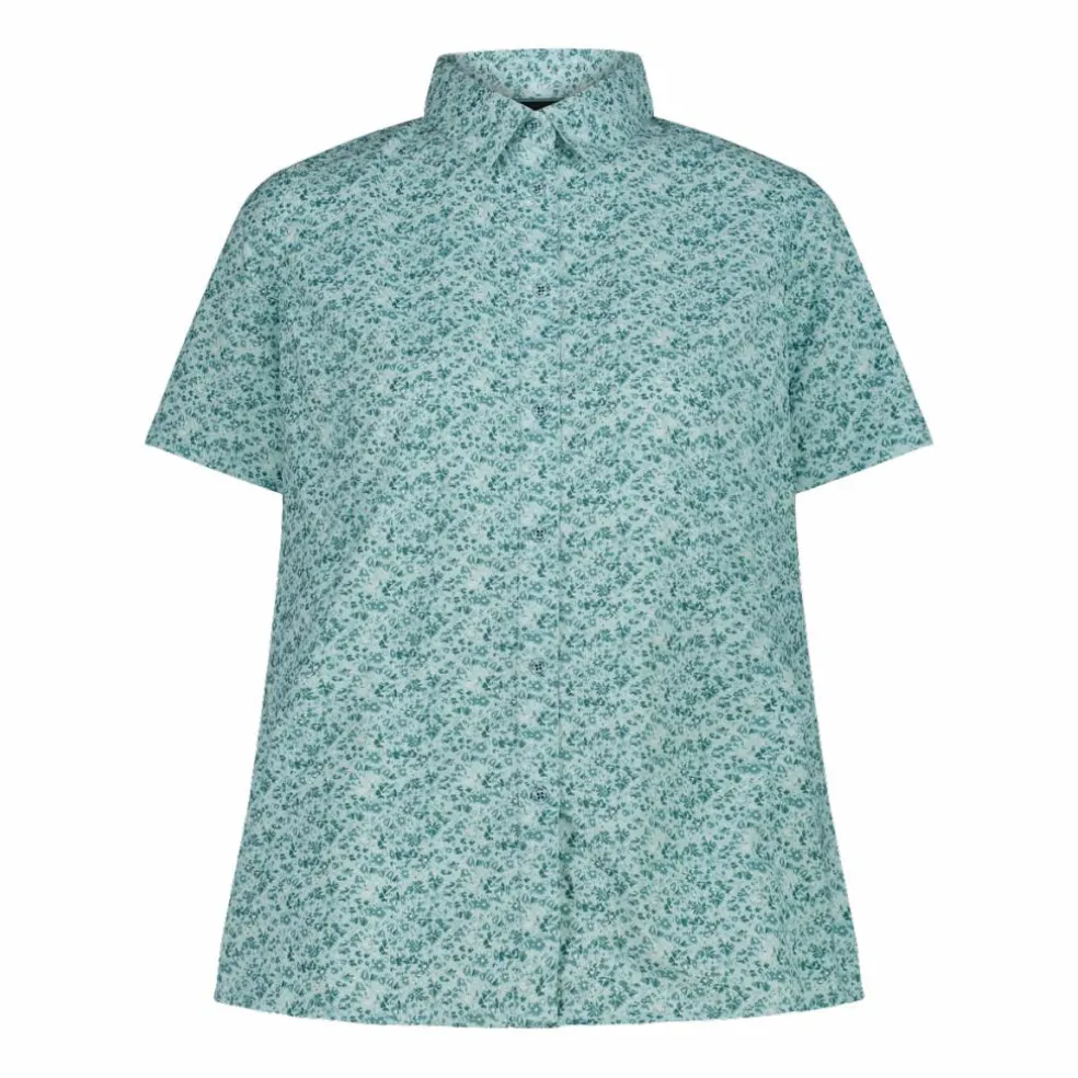 Camicia fantasia check maniche corte da donna