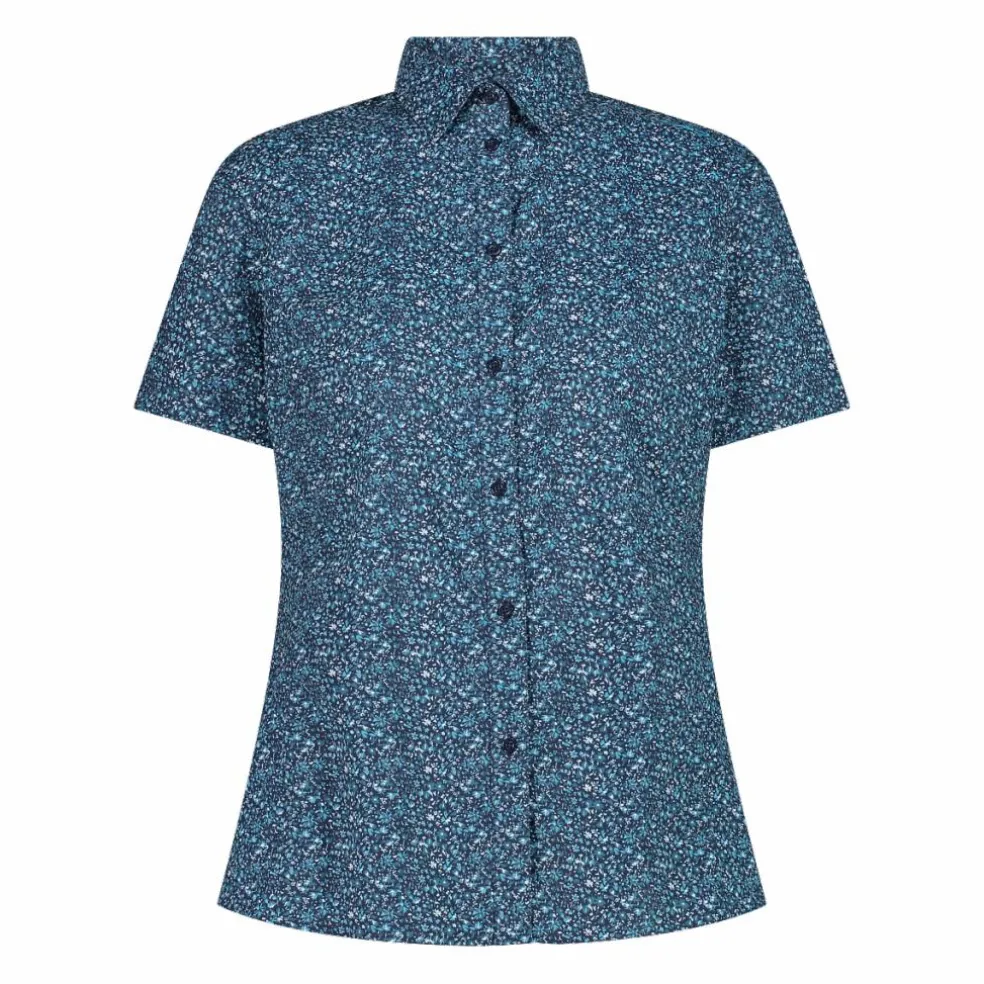 Camicia fantasia check maniche corte da donna