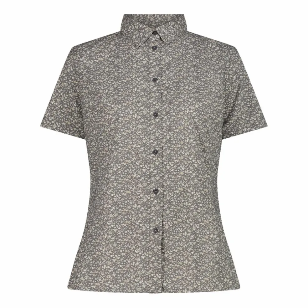 Camicia fantasia check maniche corte da donna