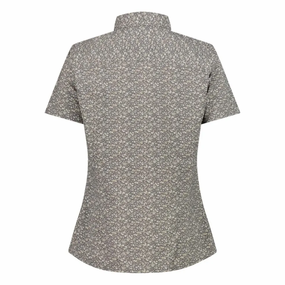 Camicia fantasia check maniche corte da donna