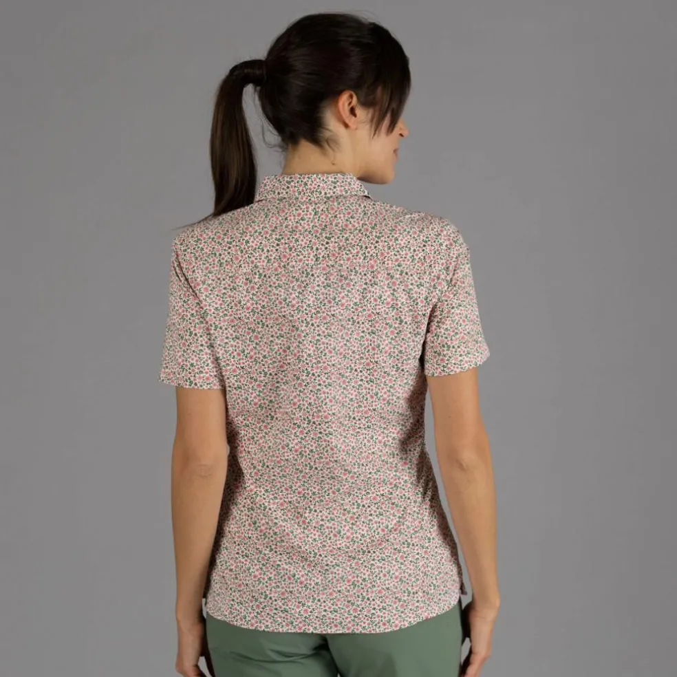 Camicia fantasia check maniche corte da donna