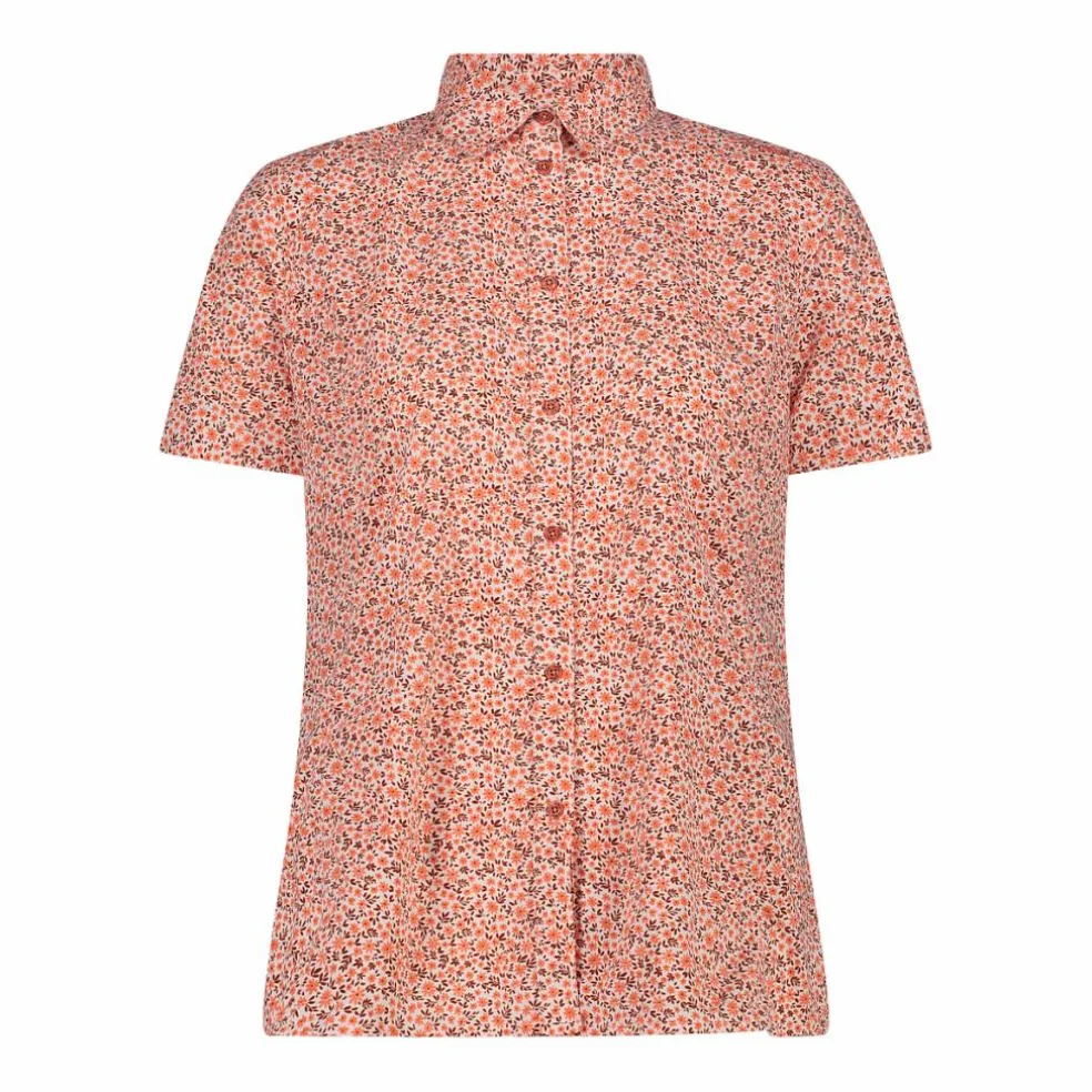 Camicia fantasia check maniche corte da donna