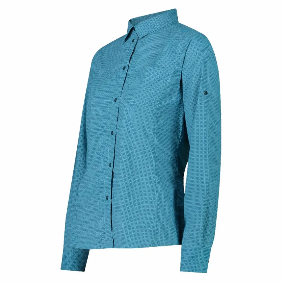 Camicia fantasia floreale maniche lunghe da donna
