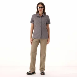 Camicia fantasia floreale maniche corte da donna