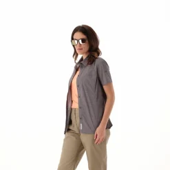 Camicia fantasia floreale maniche corte da donna