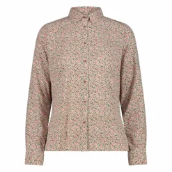 Camicia fantasia geometrica maniche lunghe da donna