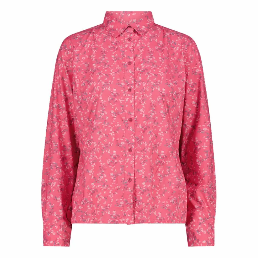Camicia fantasia geometrica maniche lunghe da donna