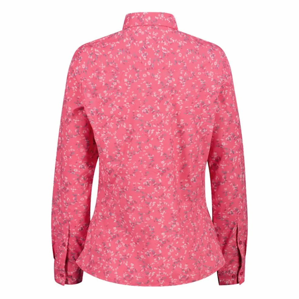 Camicia fantasia geometrica maniche lunghe da donna