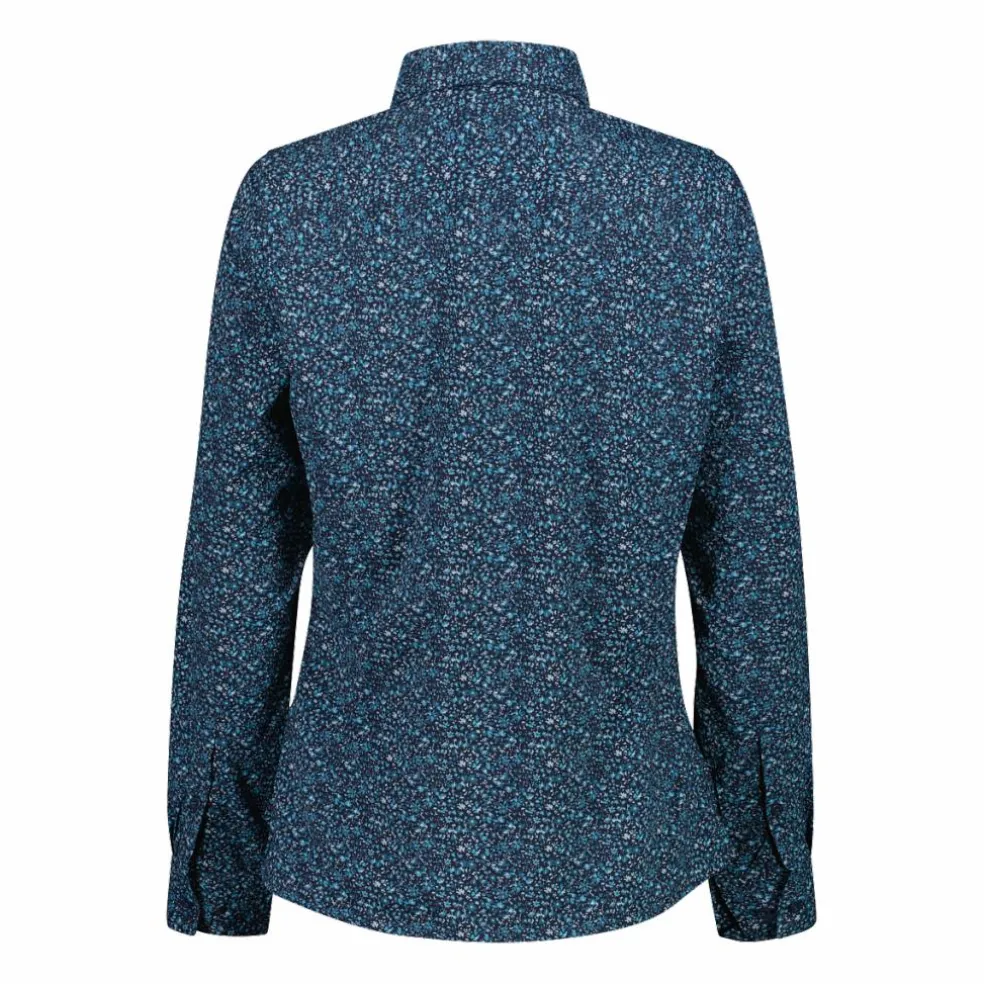 Camicia fantasia geometrica maniche lunghe da donna