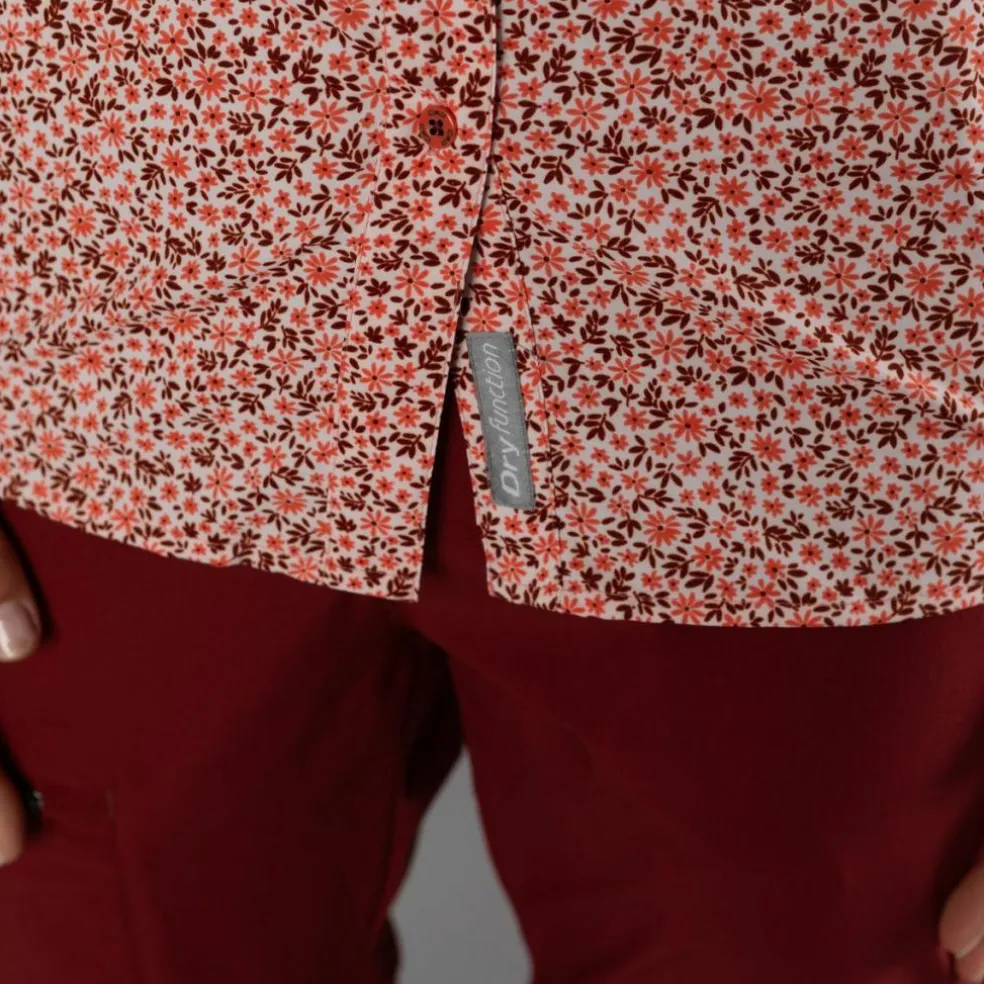 Camicia fantasia geometrica maniche lunghe da donna
