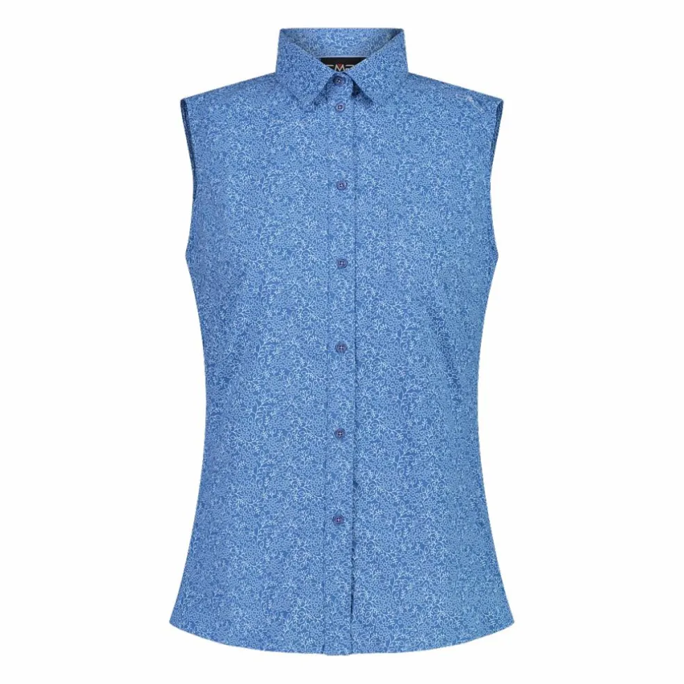 Camicia fantasia geometrica maniche lunghe da donna