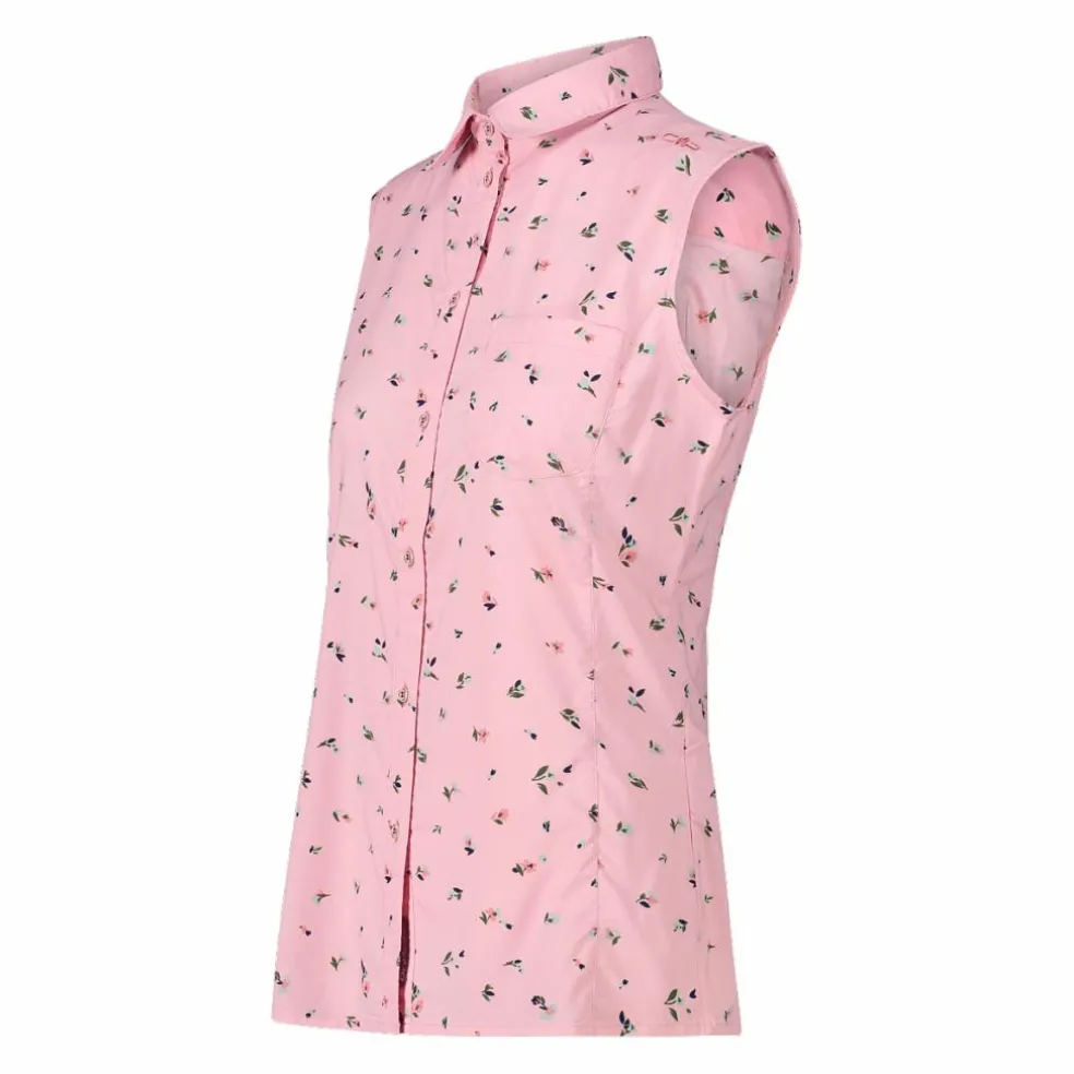 Camicia fantasia geometrica maniche lunghe da donna